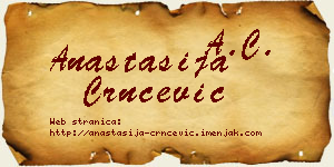 Anastasija Crnčević vizit kartica